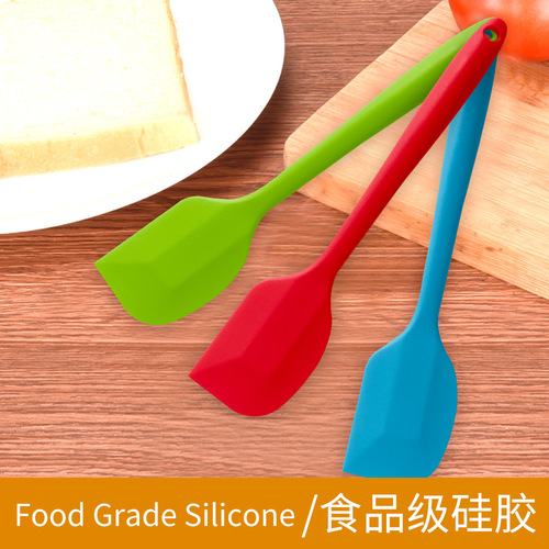 Small Silicone Scraper Cream Cake Spatula Food Grade Silicone Scraper High Temperature Resistant Baking Scraper Wholesale