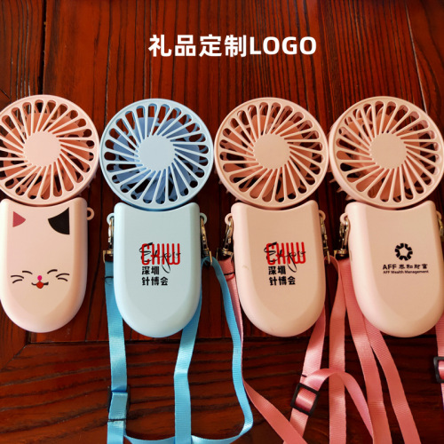 Private model f3 mini portable small folding fan manufacturer handheld wholesale gift portable usb hanging neck small fan