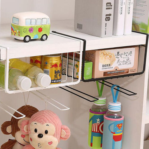 Under cabinet hanging rack kitchen hanging storage rack wall cabinet hanging rack storage rack wardrobe hanging basket partition hanging basket under