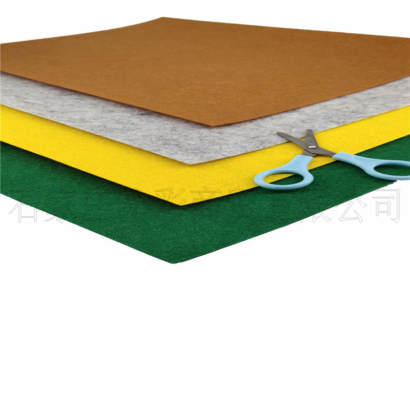 供应1MM厚棕色针刺无纺布non-woven felt 涤纶毛毡布 彩色不织布