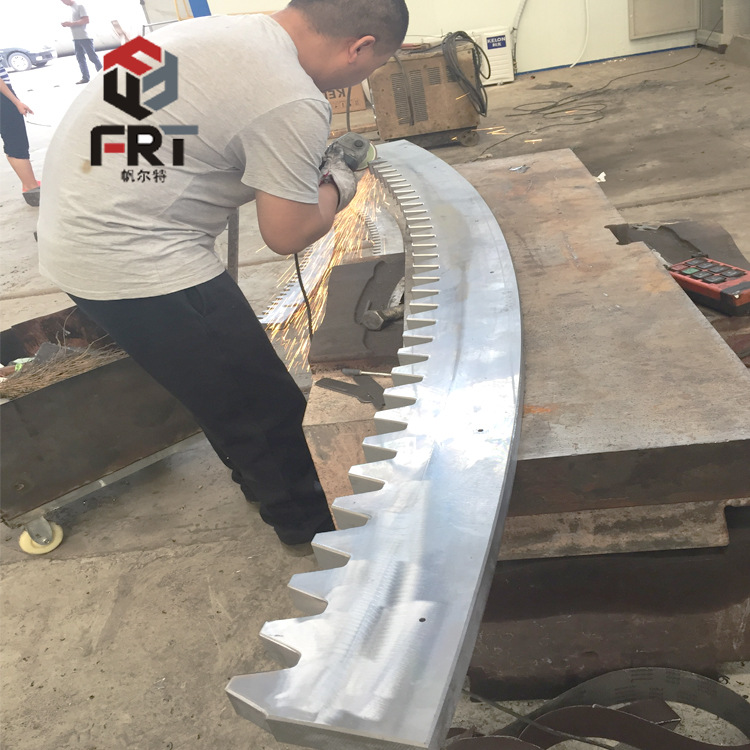 河南洛阳厂家6m数控龙门铣铣齿制作大型高精密50模数分段齿圈