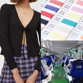 春夏轻薄宽松欧美潮流针织女装外套V领长袖毛衣大朗工厂加工定制