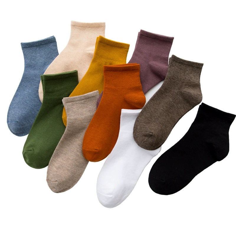 Tide, solid summer knee socks, mid-length, Korean style