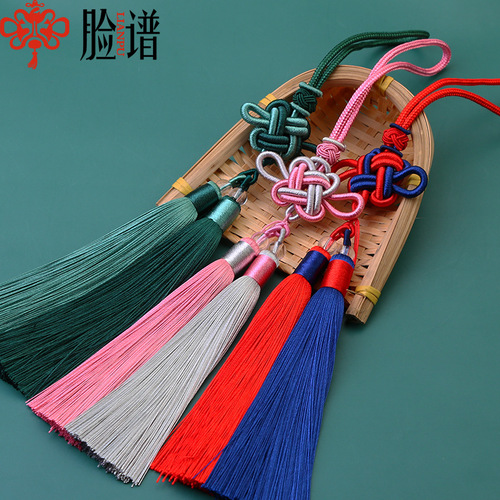 Chinese knot tassel double color matching double tassel tassel vertical smooth hanging DIY car pendant accessories manufacturer