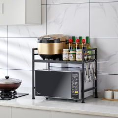 Cross-border expandable kitchen shelf microwave oven shelf oven storage home use double-layer tabletop desk rice cooker cabinet