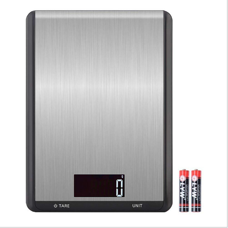 触摸屏 厨房秤5kg不锈钢平板烘培秤 电子台秤10kg 克称