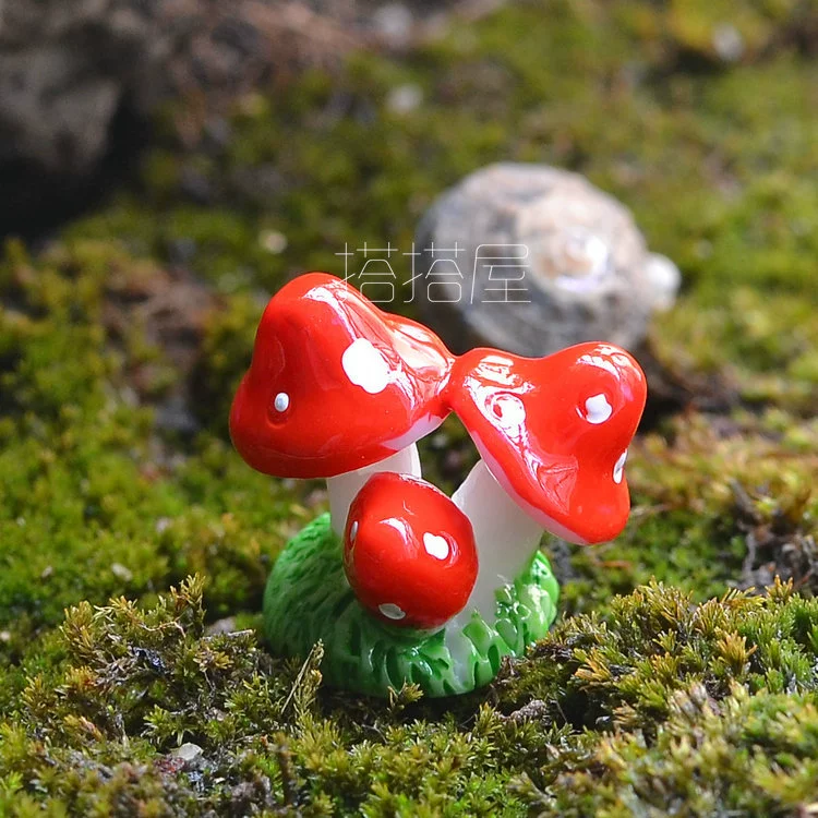 [Грибной кластер] Карманный Набор для микроландшафта Экологические украшения для бутылок Реквизит для стрельбы Модель Аксессуары для уличных сцен