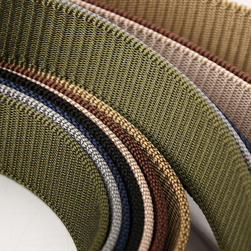 New style toothless automatic buckle canvas belt for young students outdoor casual breathable belt factory wholesale