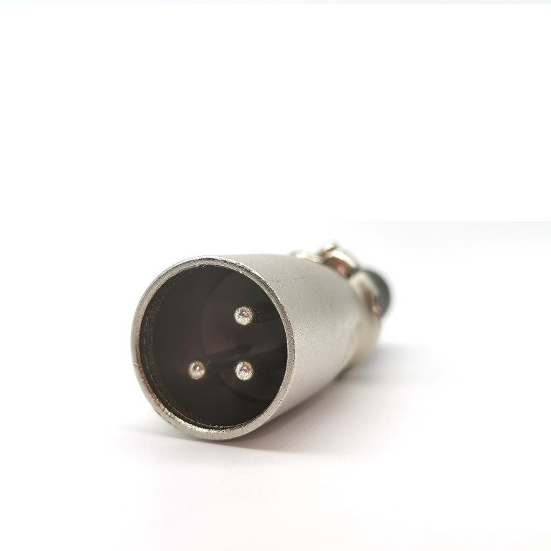 日式卡侬头三芯公话筒插头 音响插头 日式卡侬头镀镍