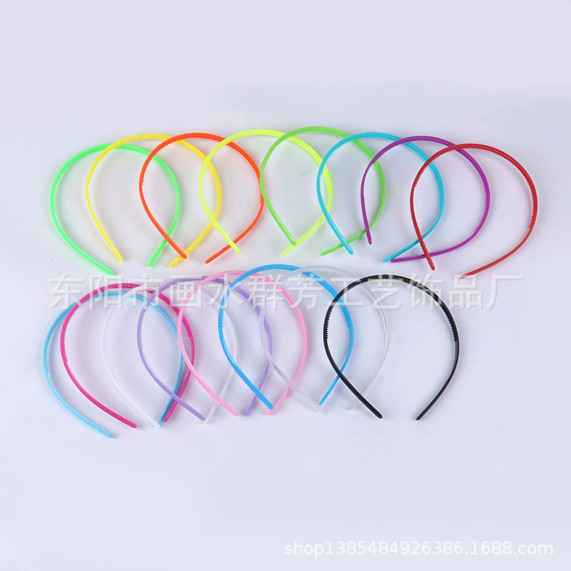 Корейская Милая Детская повязка на голову DIY пластиковая зубчатая повязка на голову карамельного цвета широкая 0,8 кольцо для волос прямая оптовая продажа с фабрики