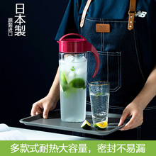 日本进口冷水壶家用冰水凉水杯大容量耐热温扎壶带滤格凉白开水壶