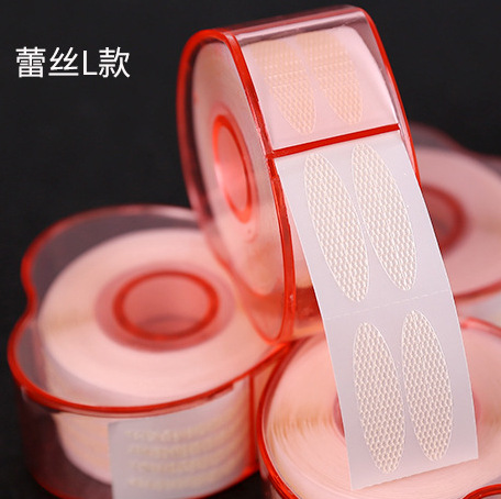 Herramientas de belleza agua en forma de corazón encaje pegajoso doble párpado pegatinas piel-friendly textura natural transpirable maquillaje natural párpado pegatinas