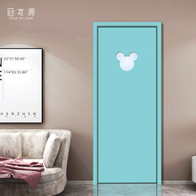 工厂直销教室门 学校培训室实木玻璃卡通木质防夹手幼儿园教室门