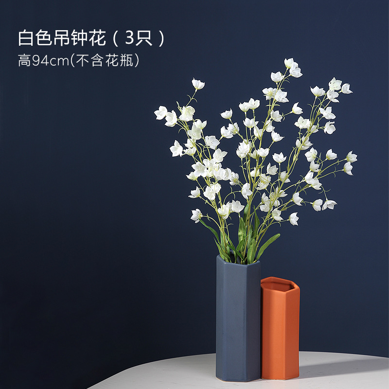 Moderno minimalista geométrico multilateral jarrón de cerámica florero hogar sala de estar diseñador decoración suave adornos