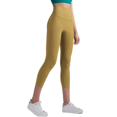 Zhejiang Aidu Nuls embarrassment-free yoga pants for women, high-waisted, abdominal-controlling yoga clothes, nude pants, hip-lifting, three-point fitness pants