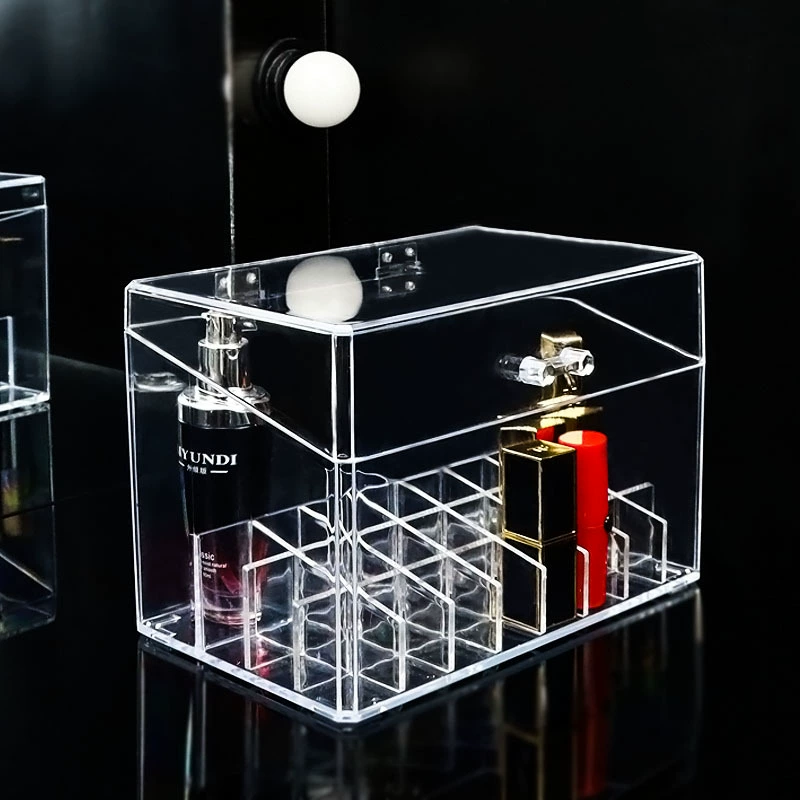 Lipstick, transparent storage box, cosmetic lip gloss, 24 cells