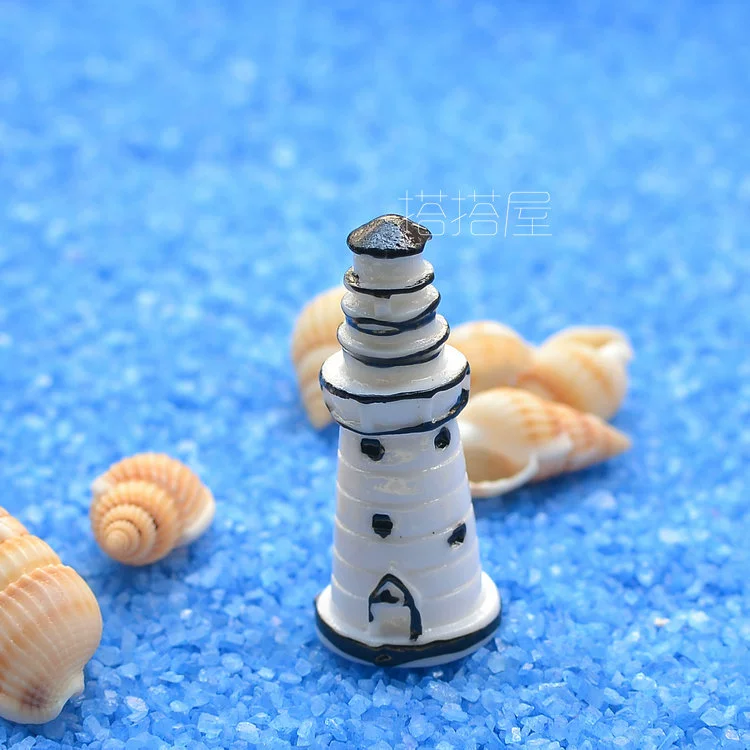 [Мини-Маяк с черным краем] Микро-Ландшафтная экологическая бутылка Моделирование мха аксессуары из смолы сочные ландшафтный дизайн DIY