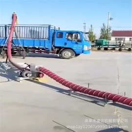 黑龙江粮库吸粮机参数 小型车载吸粮机图片 中驱动时速15吨送料机