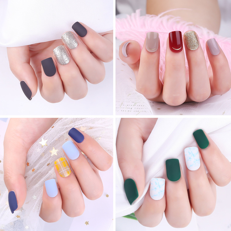 Cross-Border Wearable Nails, Short Fake Nails, Wearable Nails, High-End Finished Nails, Wearable Nails, European and American Style