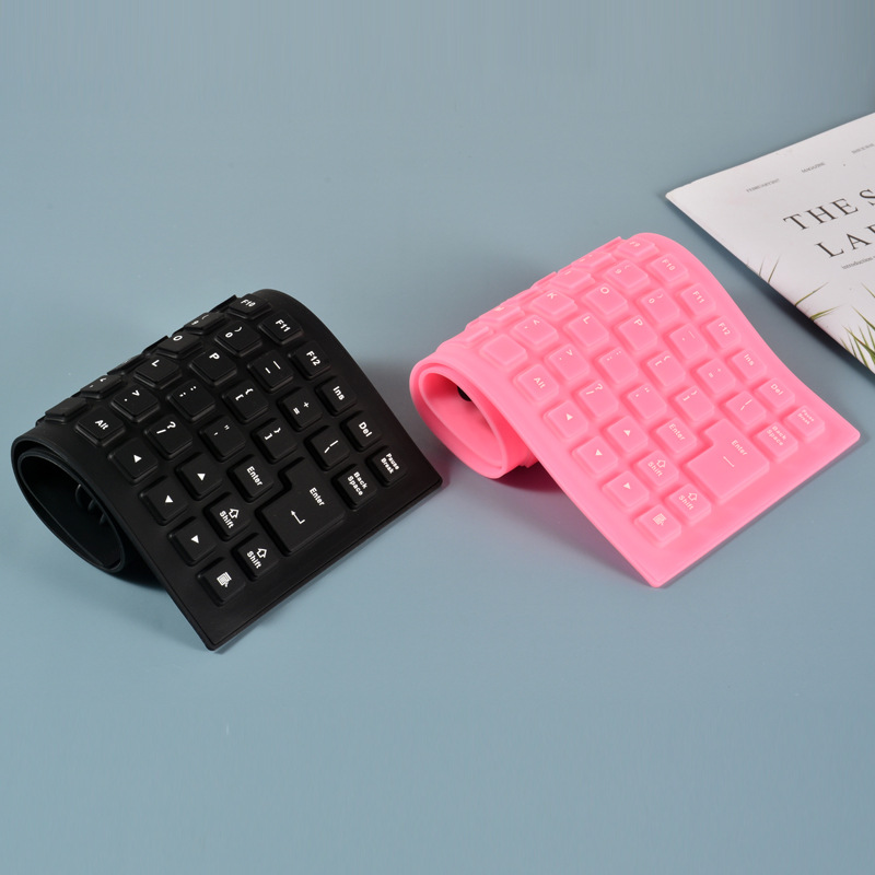 Factory Direct 85-key Wired Silicone Silent Soft Keyboard Multi-country USB Wired Foldableing Waterproof Mini Keyboard