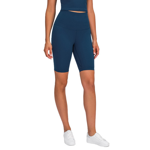Summer new high-waist butt-lifting yoga pants, double-sided brushed elastic slim running sports pants for women