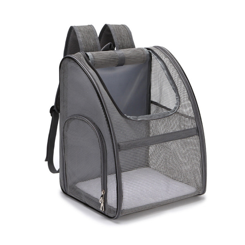 Suministro directo de fábrica bolsa de mascotas de malla transpirable bolsa de gato bolsa de salida de perro portátil plegable mochila para mascotas