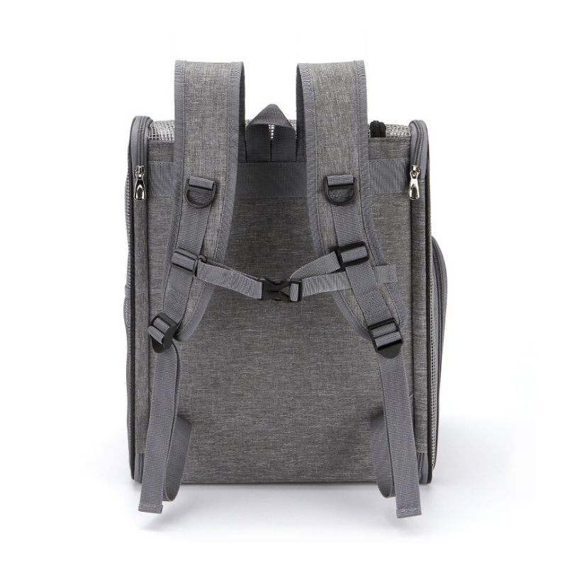 Suministro directo de fábrica bolsa de mascotas de malla transpirable bolsa de gato bolsa de salida de perro portátil plegable mochila para mascotas