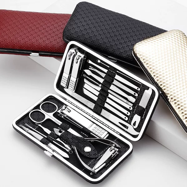 Trim nail clippers set household ear spoon nail clippers stainless steel manicure tools pedicure nail Clippers 19-piece set