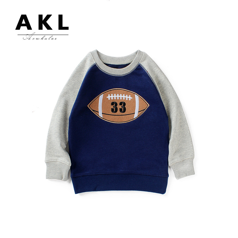 2025 New Korean Style Long-Sleeved Sweatshirt for Children and Toddlers (Spring and Autumn) - Terry Cloth Cartoon Color Block