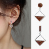 Earrings, long asymmetrical zirconium with tassels, internet celebrity, 2024 years