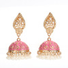 Fashionable ethnic earrings, small bell from pearl, jewelry, 2022 collection, India, ethnic style, wholesale