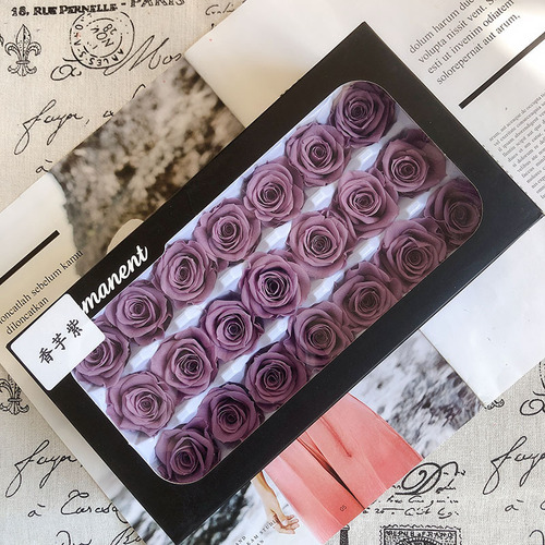 Magic flower immortal flower A-grade rose flower material dried flower Ferris wheel blue enchantress unicorn diy Yunnan dried flower material