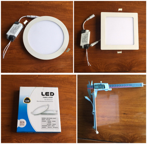 LED panel light, LED embedded ceiling downlight, slim square/circular recessed panel light, LED downlight