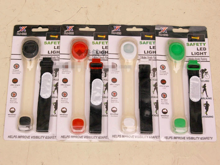 伏击者 Bicycle lighting warning lights sports tie arms binding arm silicone light // hj-028 leg protection lamp
