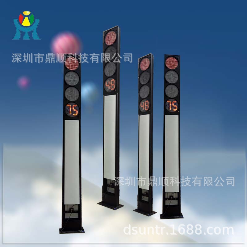LED智能交通信号灯 一体式人行信号灯立柱式指示灯倒计时警示灯