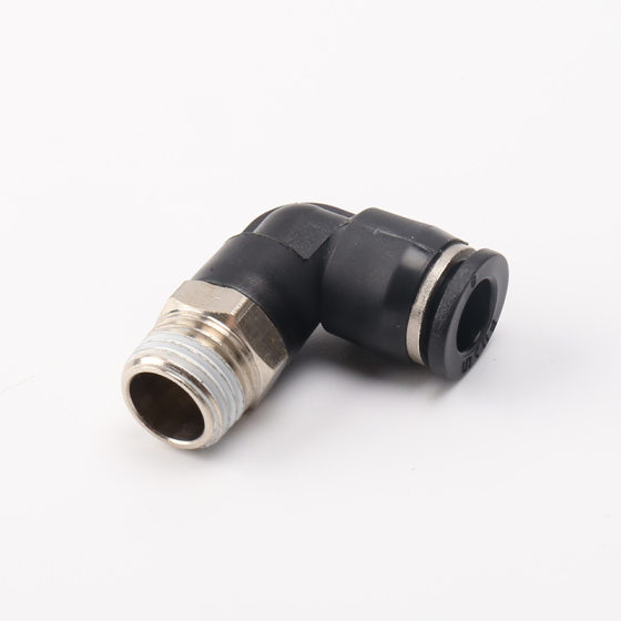 PL L-type right-angle joint external thread quick-insertion joint pneumatic component air pipe quick-insertion quick-insertion joint bent through