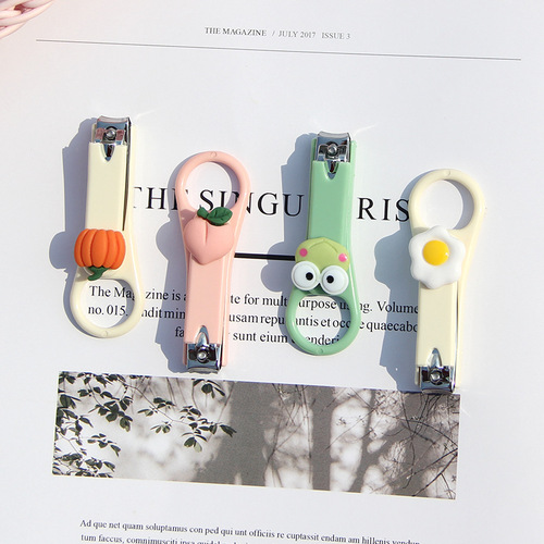 Chuangzhi Creative Cartoon Nail Clipper Student Folding Nail Clipper Cute Portable Manicure Small Nail Clipper