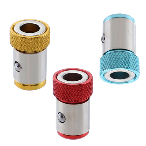 Batch head with magnetic ring, batch tip with magnetic ring, removable all-metal 1/4 hexagonal handle screwdriver head positioning and magnetic ring