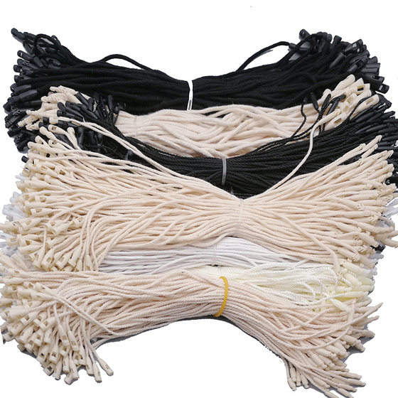 Spot Universal Bullet Hanging Rope Clothing Cotton Hanging Rope High Quality Wax Rope Wholesale Label Hanging Rope