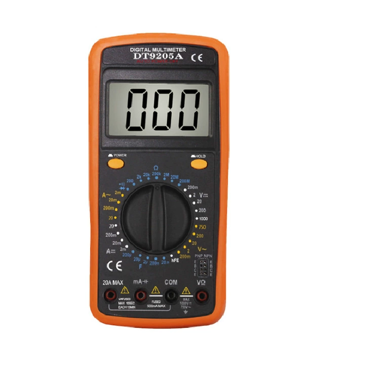 Высокоточный цифровой мультиметр DT9205A с ультрабольшим складным и подвижным ЖК-дисплеем