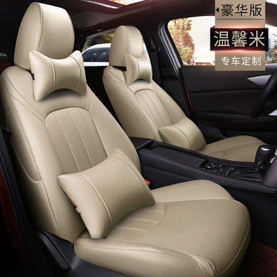 Modelə uyğun (Original) oturacaq örtükləri | Five Seat Car Cushion Wear-resistant - deluxe-edition-warm-rice-custom