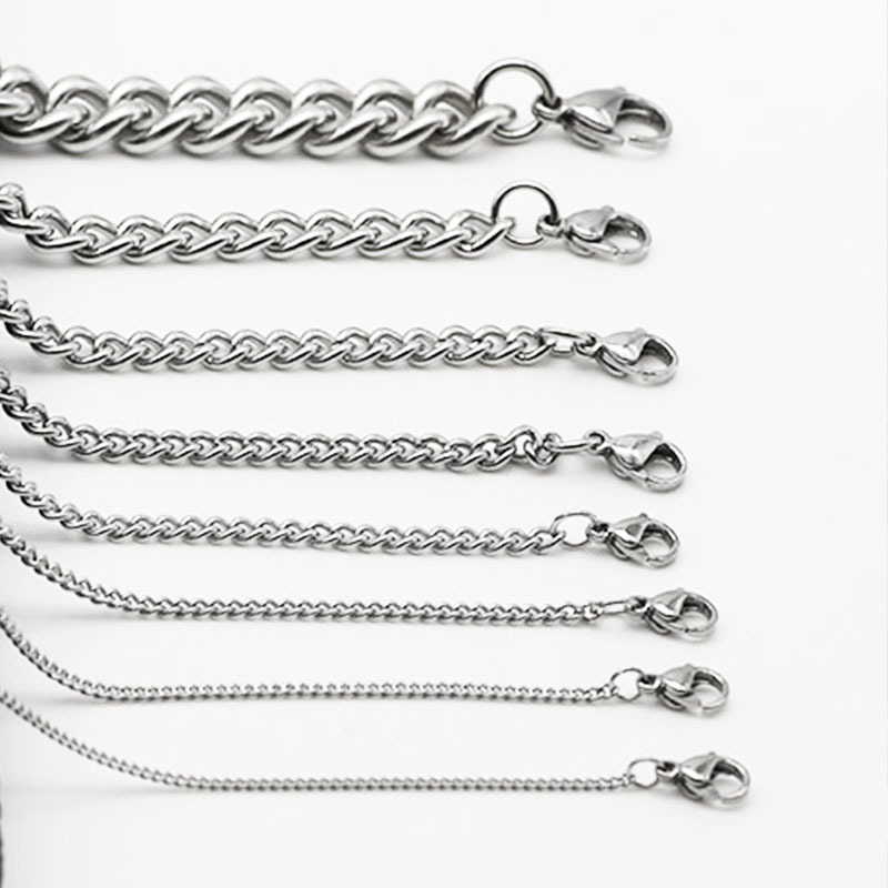 Edelstahl Cuban Twist Halskette Für Damen Und Herren_voghion.com