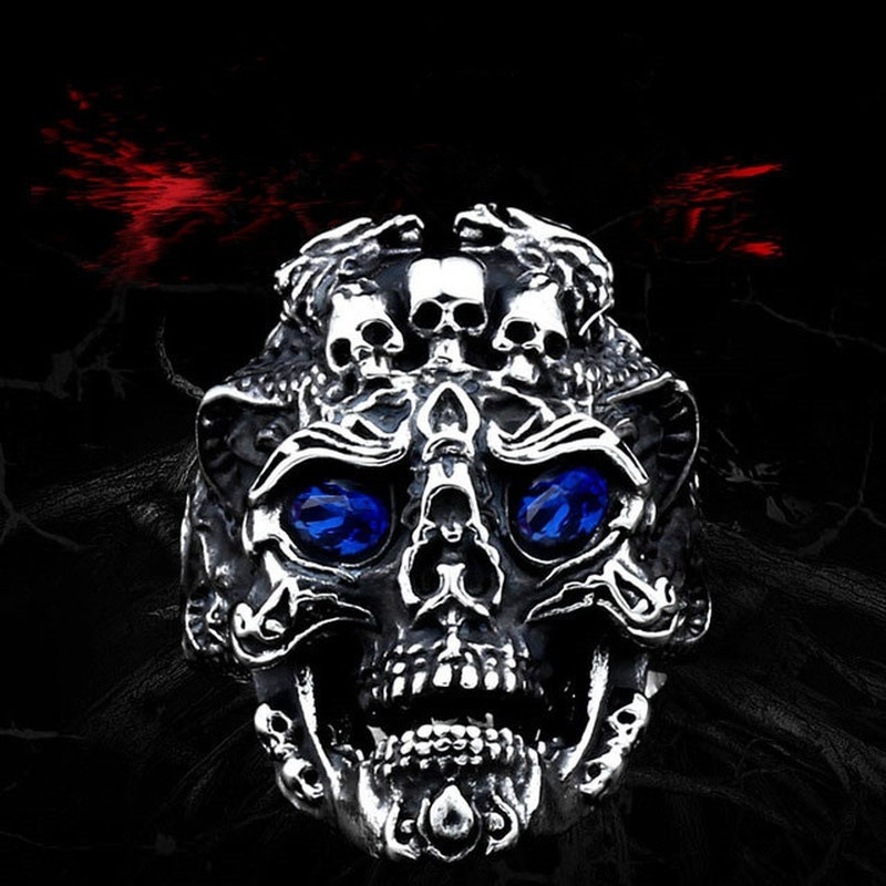 Vintage Skull Ring For Men, Bold Alloy Jewelry Statement Piece_voghion.com