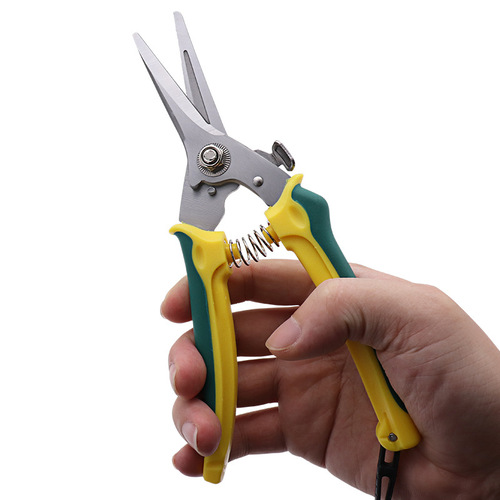 Manufacturer wholesale bonsai garden craft scissors, trunking shears, stainless steel rubber plastic straight head pruning shears