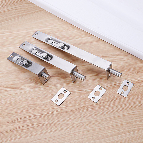 Heaven and earth bolt stainless steel square bolt concealed bolt bolt door concealed pin wooden door bolt buckle anti-theft bolt