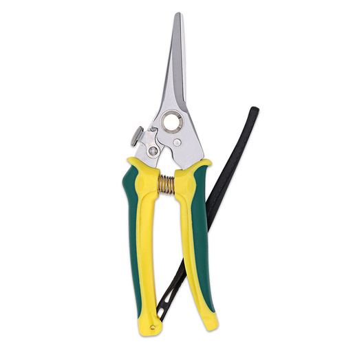 Manufacturer wholesale rubber and plastic straight pruning shears, gardening scissors, household stainless steel pepper picking scissors