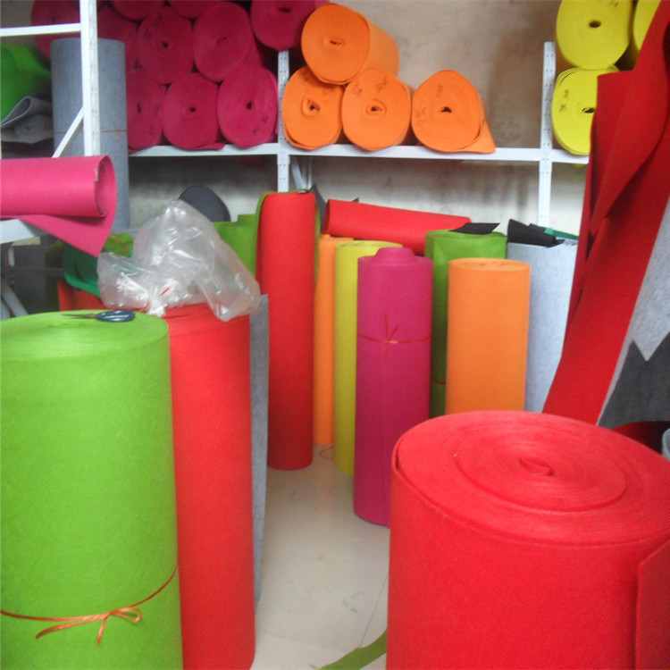 厂家优惠批发 涤纶毛毡布 混纺毛毡布 彩色针刺毛毡布鞋材用毛毡