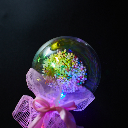 Street stall LED luminous fairy stick starry sky magic flash wave ball floor push gift children's luminous toy