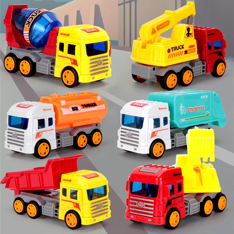 Cross-Border Free Shipping Children's Inertial Toy Car Engineering Digging Mixer Truck Garbage Truck Car Model Truck Engineering Vehicle Cross-Border Free Shipping Children's Inertial Toy Car Engineering Digging Mixer Truck Garbage Truck Car Model Truck Engineering Vehicle