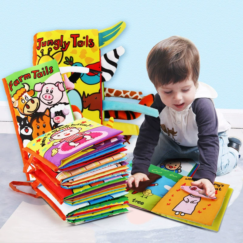 Мягкая книжка с объёмными хвостами и шуршащими страницами